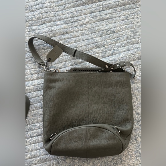 ALL SAINTS Lea Fetch Small Leather Convertible Backpack In Mink Grey NWT - Picture 6 of 8